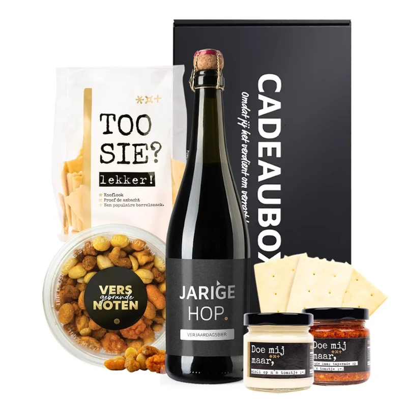 Verjaardag bier cadeaubox | Bier + snacks
