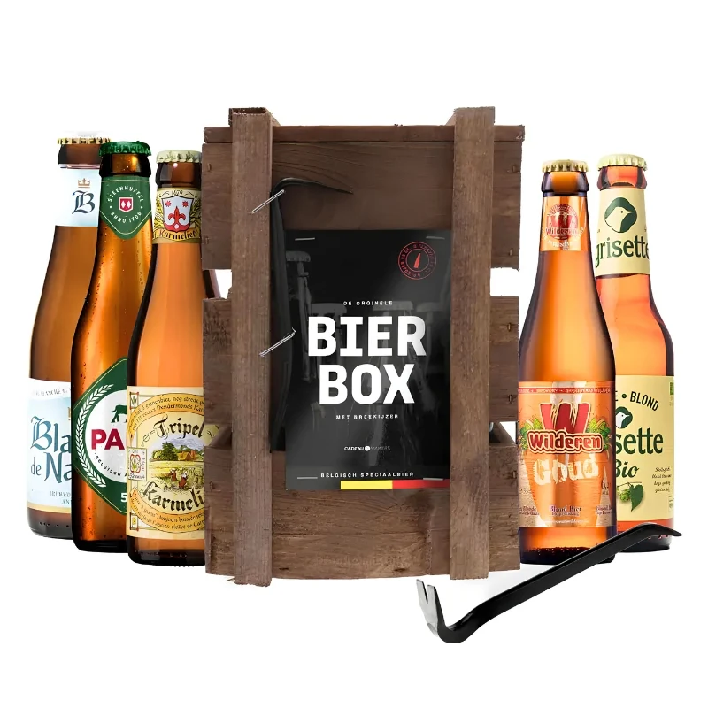 Houten Bierkrat | Openen met breekijzer!