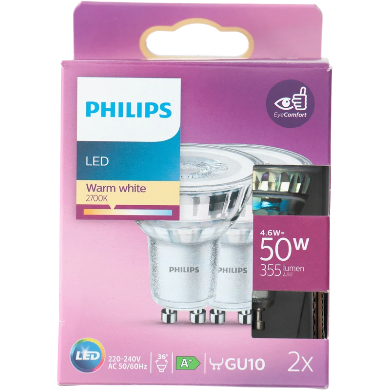 Philips LED 50W spot GU10 niet dimbaar