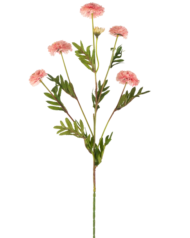Kunstbloem Pompon chrysant 69 cm roze