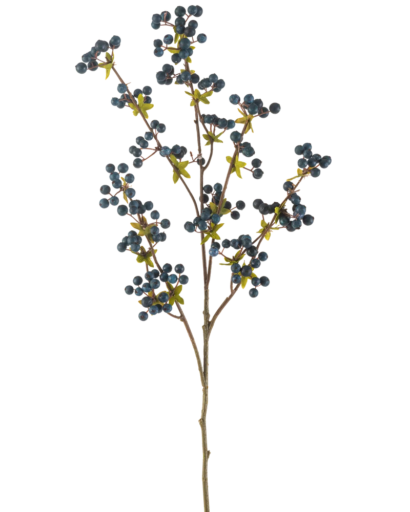 Kunstbloem Bessen 104 cm donkerblauw