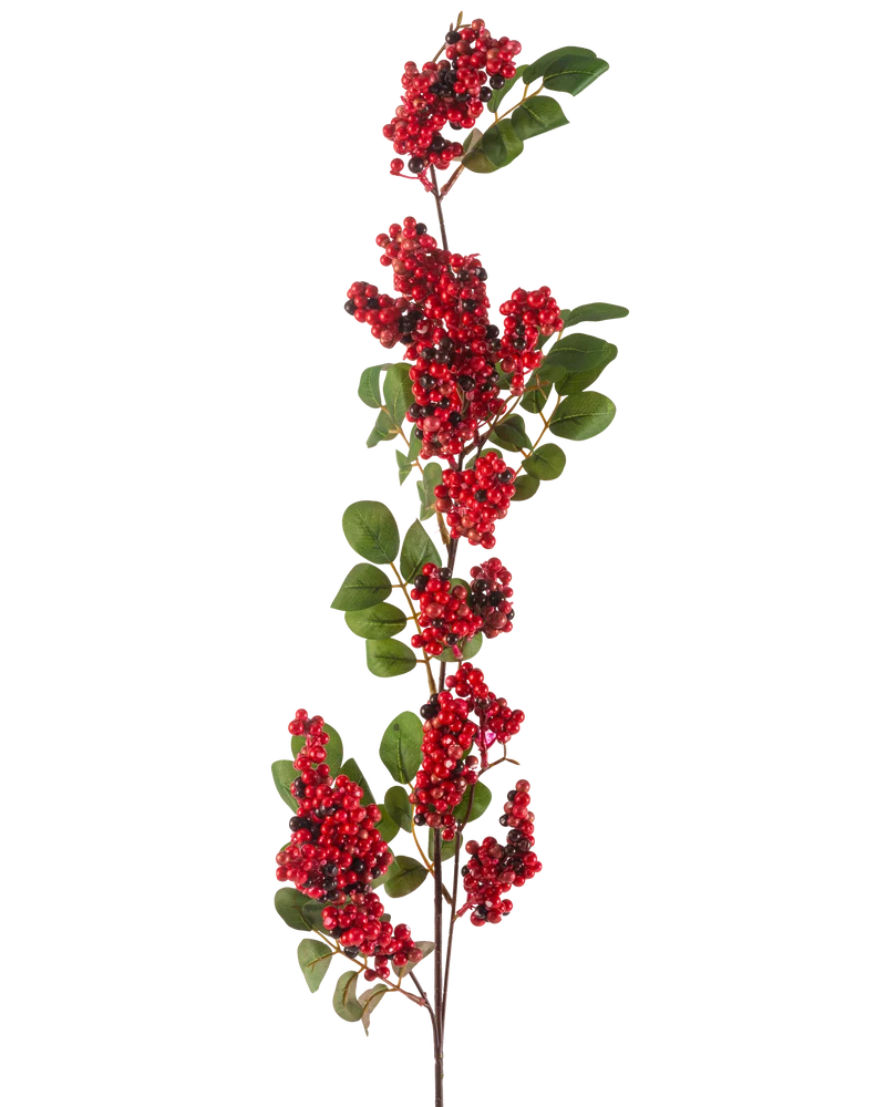 Kunstbloem Bessen 104 cm rood