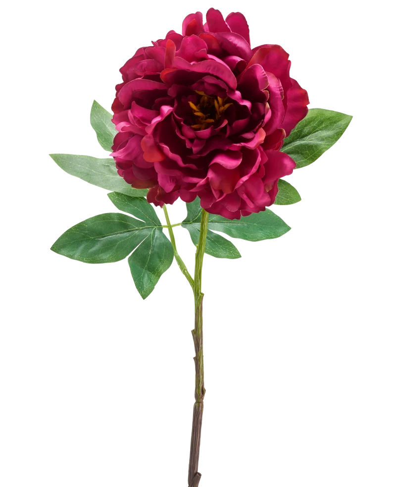 Kunstbloem Peony 61 cm paars