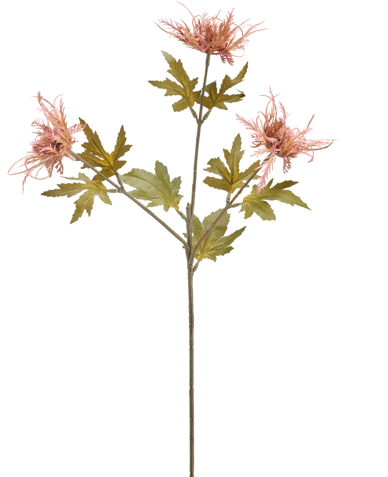 Kunstbloem Distel 60 cm oranje