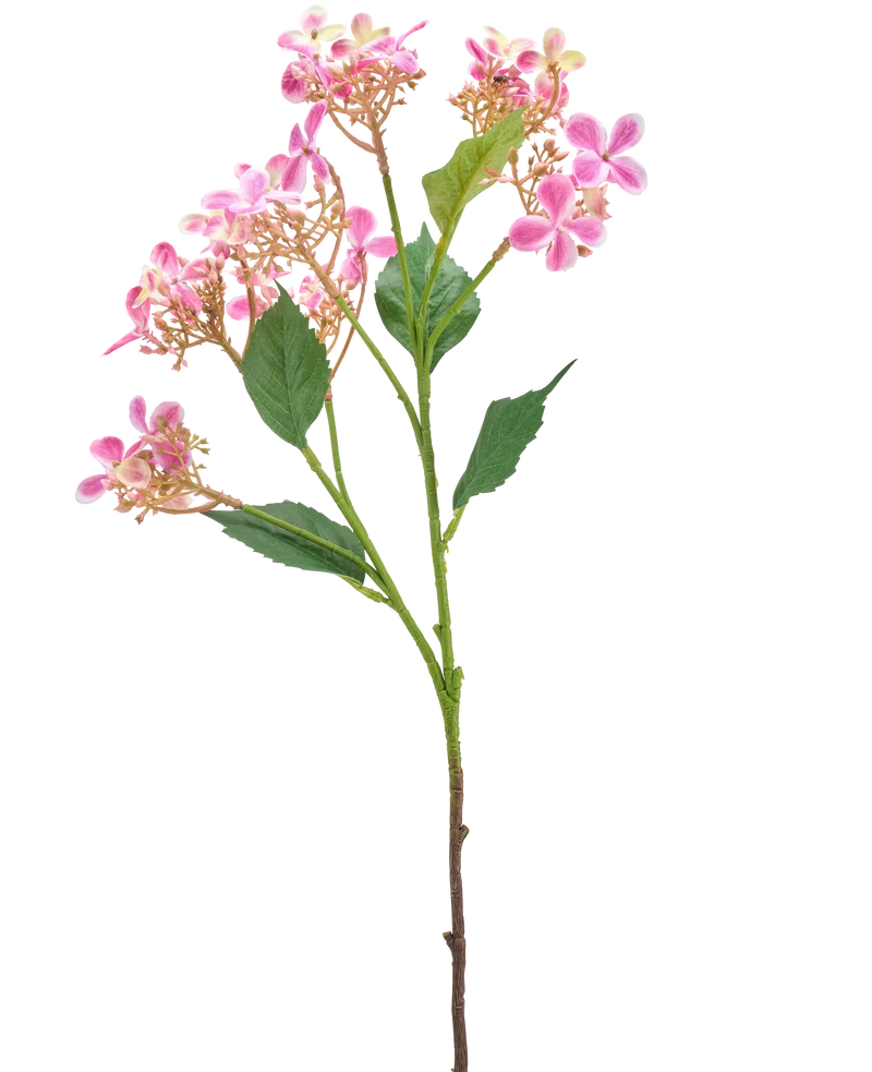 Kunstbloem Wilde Hortensia 62 cm roze