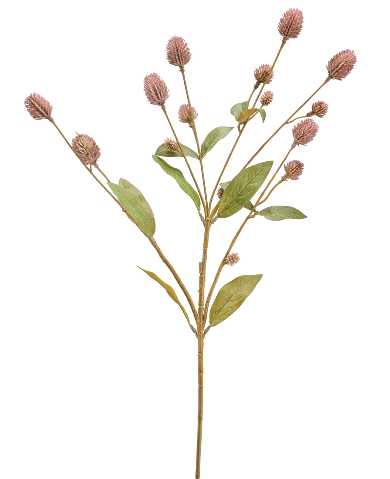 Kunstbloem Globosa 69 cm mauve