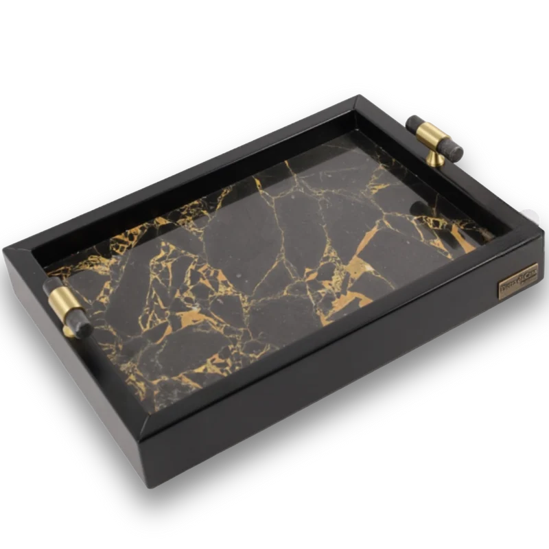 PAPA NANI Tray - Black and Portoro Gold - S