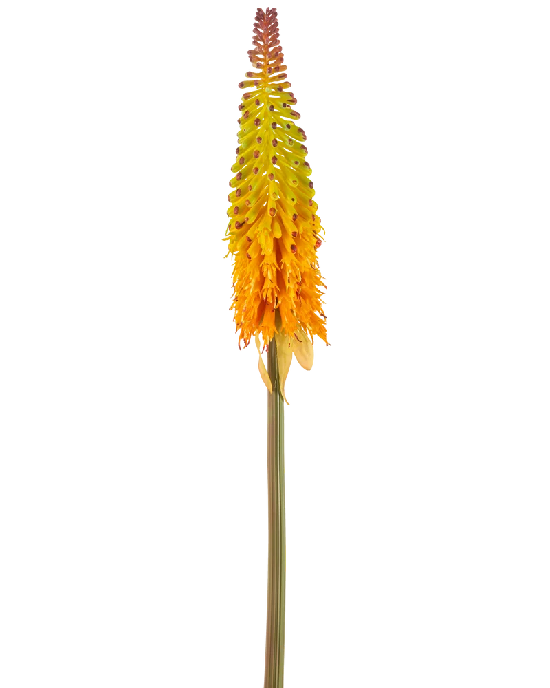 Kunstbloem Fakkellelie 80 cm groen/geel