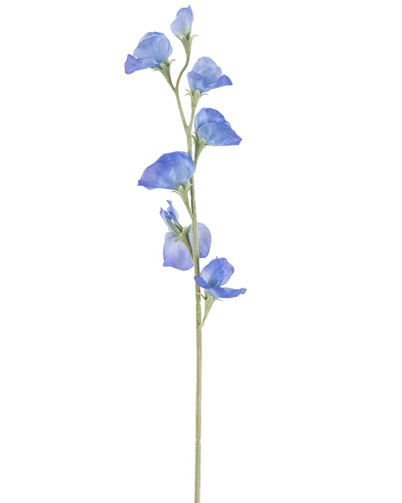 Kunstbloem Erwt 64 cm blauw