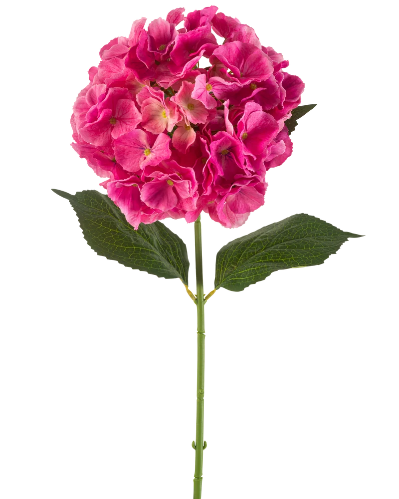 Kunstbloem Hortensia 75 cm felroze