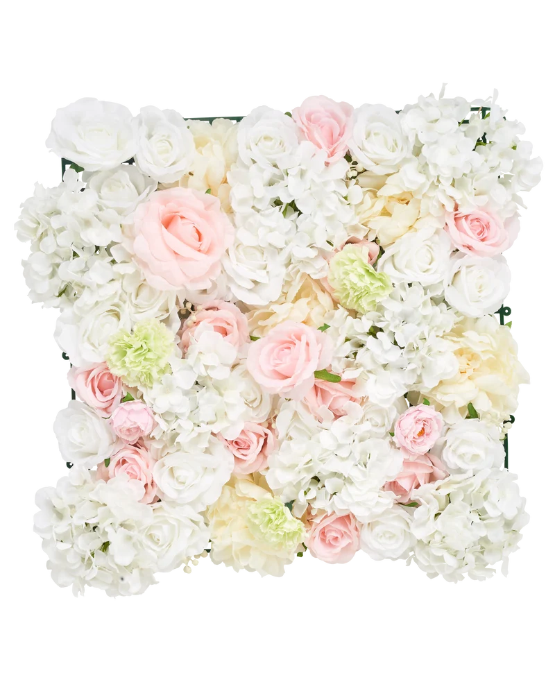 Kunsthaag Bloemen 50x50 cm wit