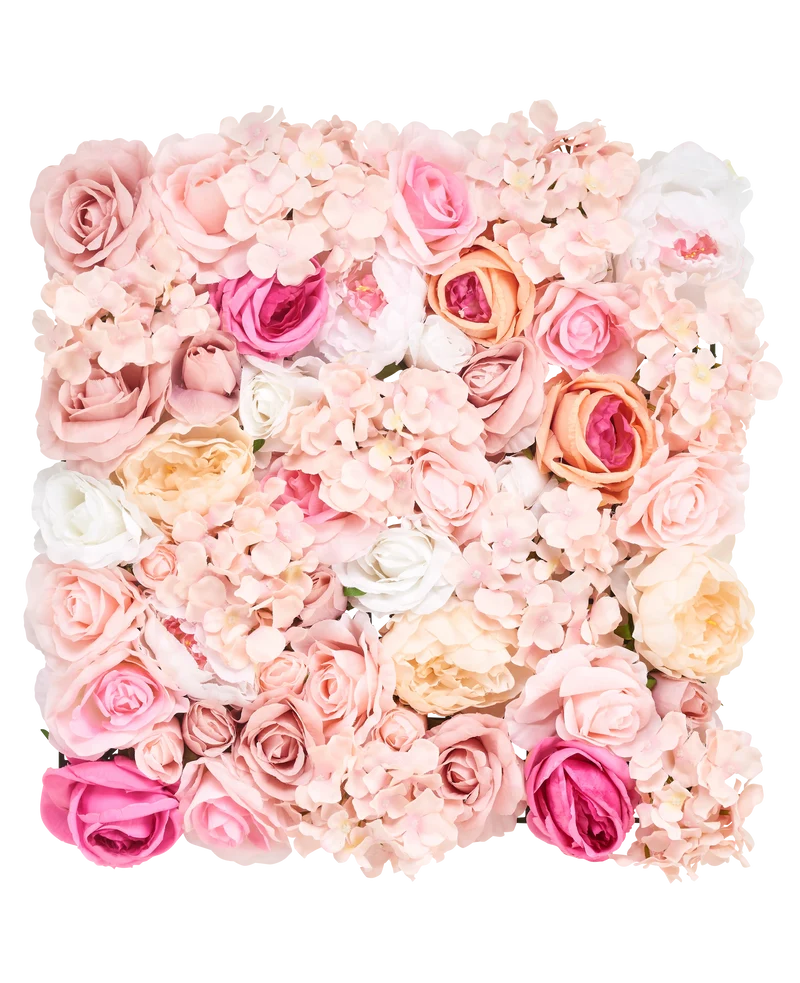 Kunsthaag Bloemen 50x50 cm licht roze