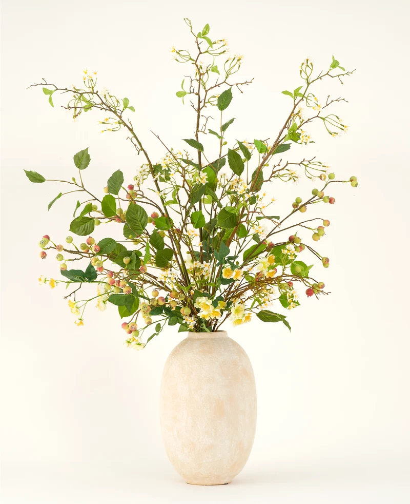 Zijden kunstbloemen boeket Wild Apple Blossom XL