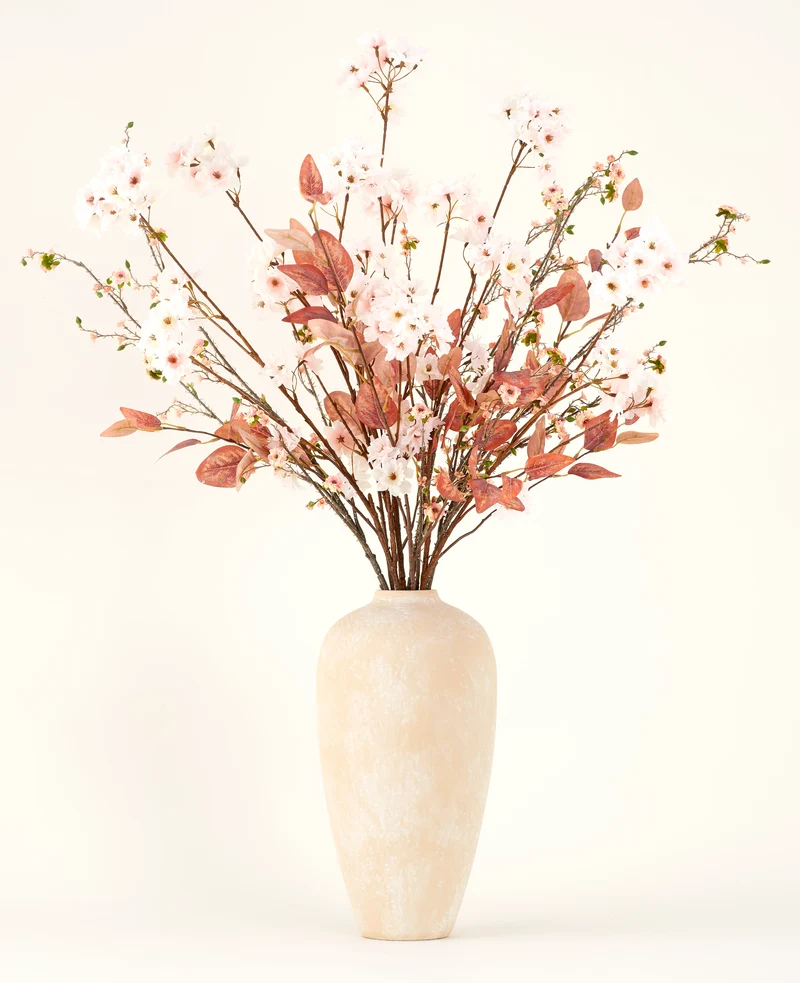 Zijden kunstbloemen boeket Blushing Whisper