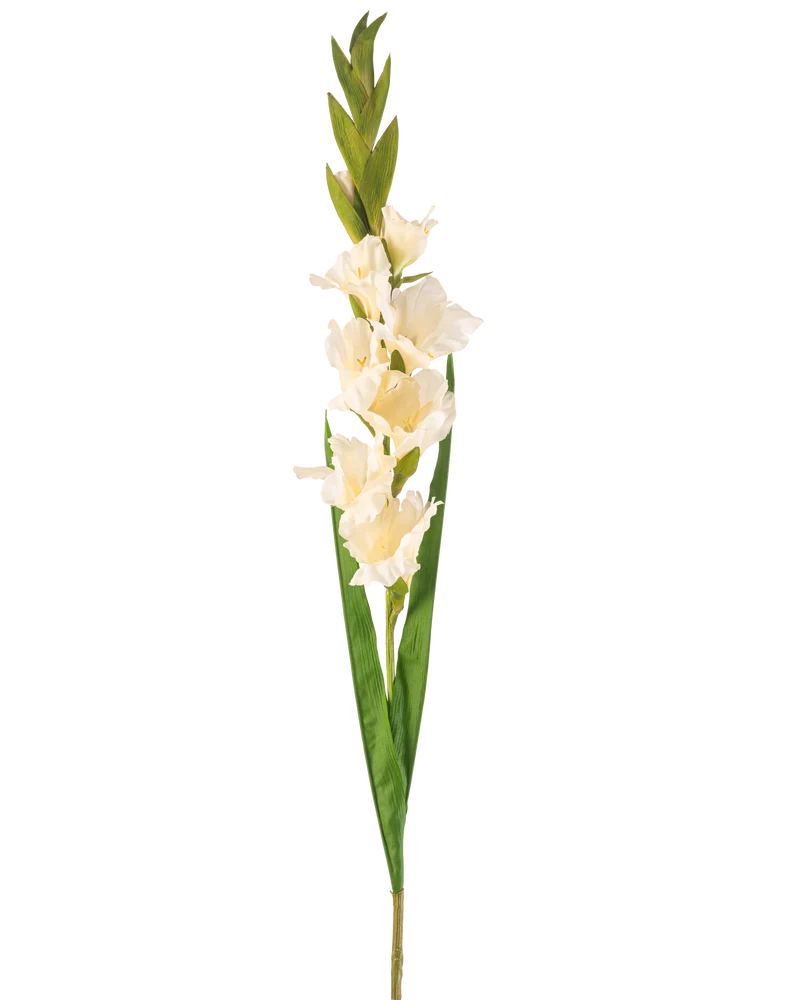 Kunstbloem Gladioli 93 cm crème