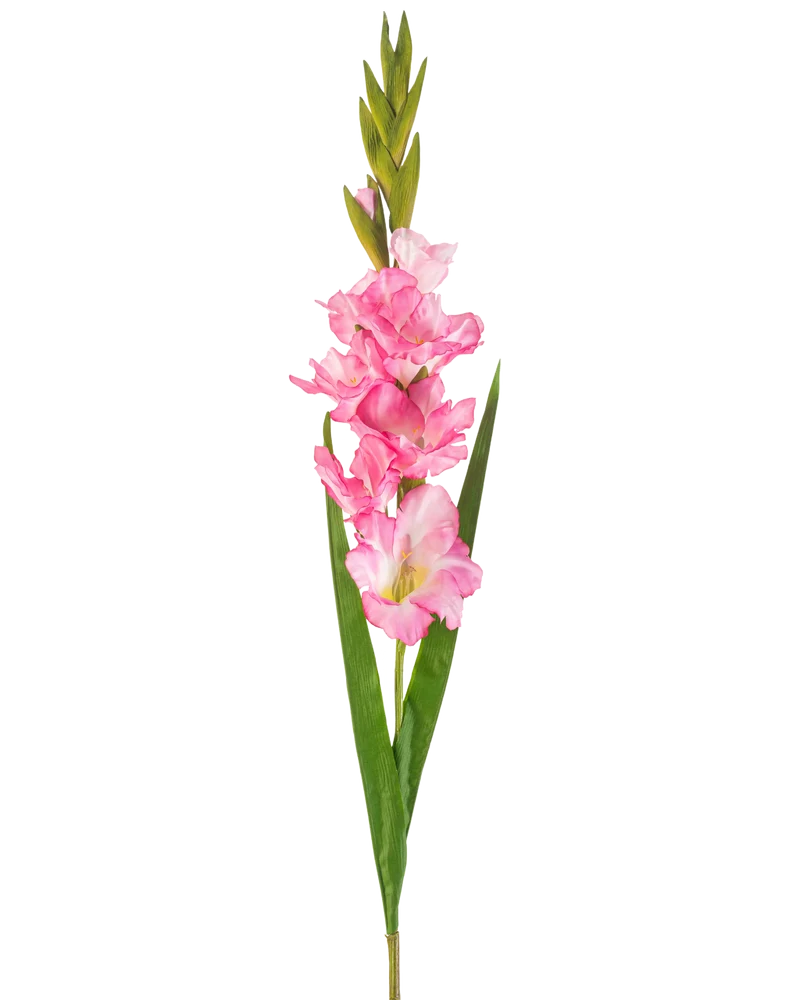 Kunstbloem Gladioli 93 cm felroze
