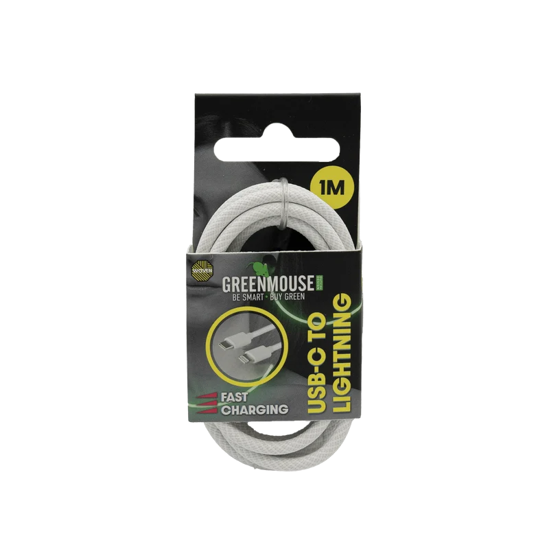 GreenMouse HP Zwart USB-C to Lightning data cable