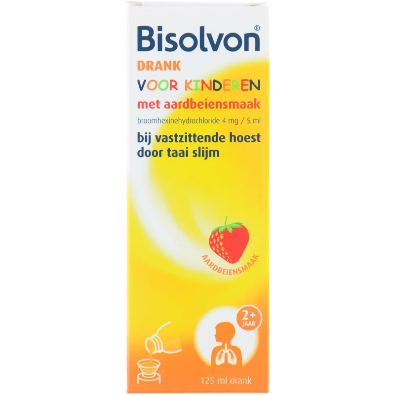 Bisolvon Drank kinderen aardbei 4mg/5ml