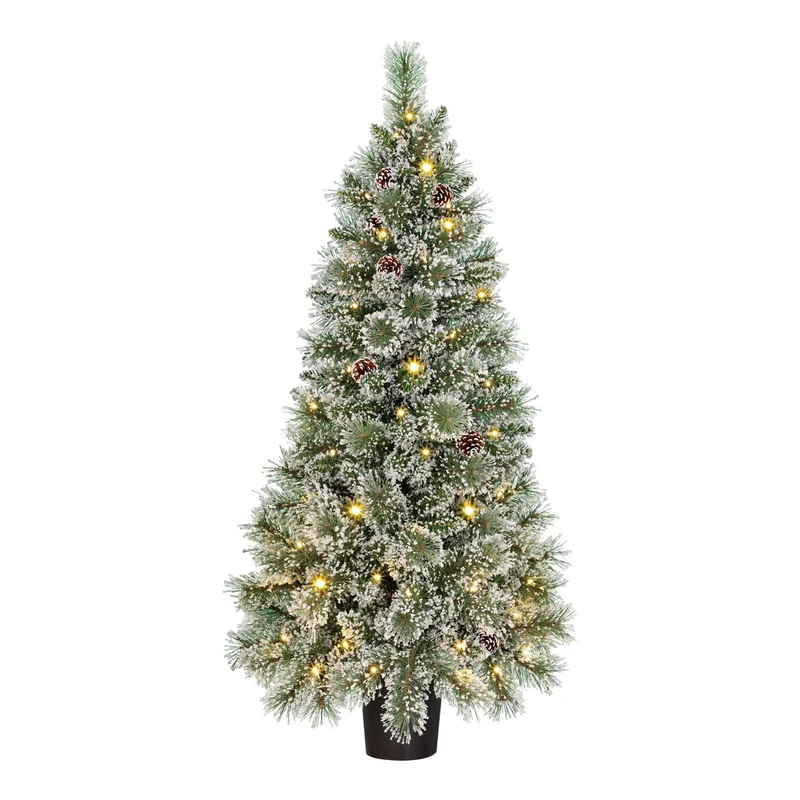 Vandans Kunstkerstboom met LED Verlichting en Timerfunctie - H120 x Ø60cm - Groen