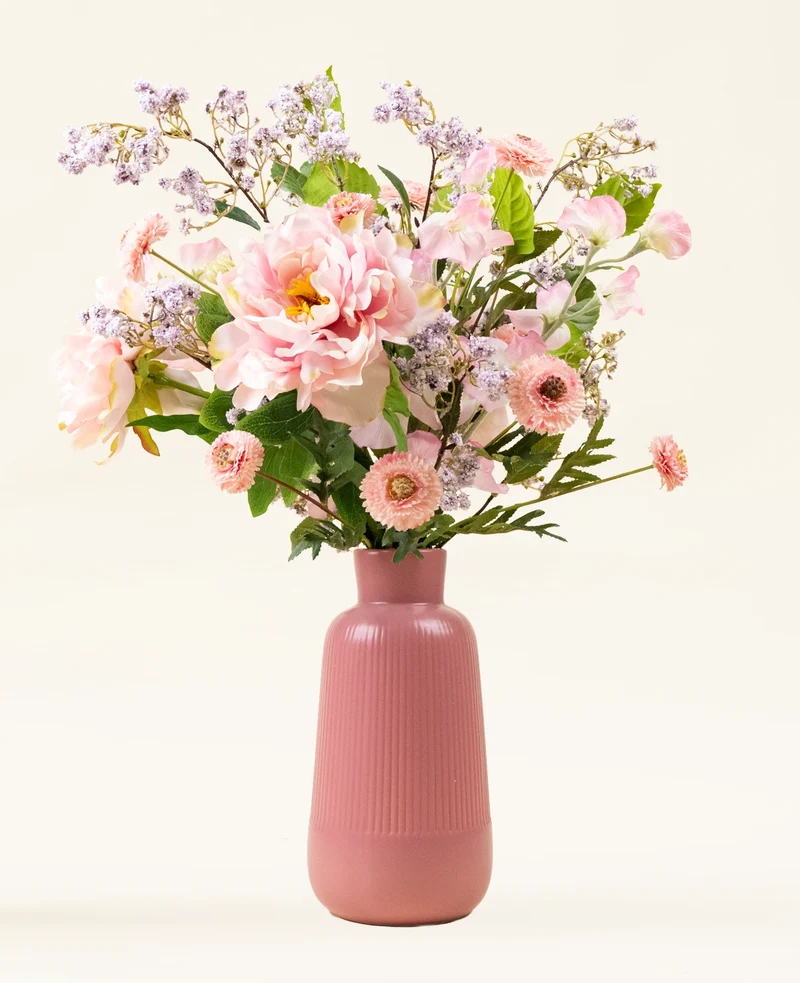 Zijden kunstbloemen boeket Belle Michelle