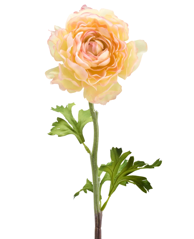 Kunstbloem Ranunculus 51 cm zalm roze
