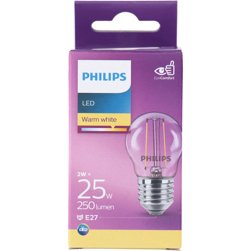 Philips LED filament kogel 25W E27 box