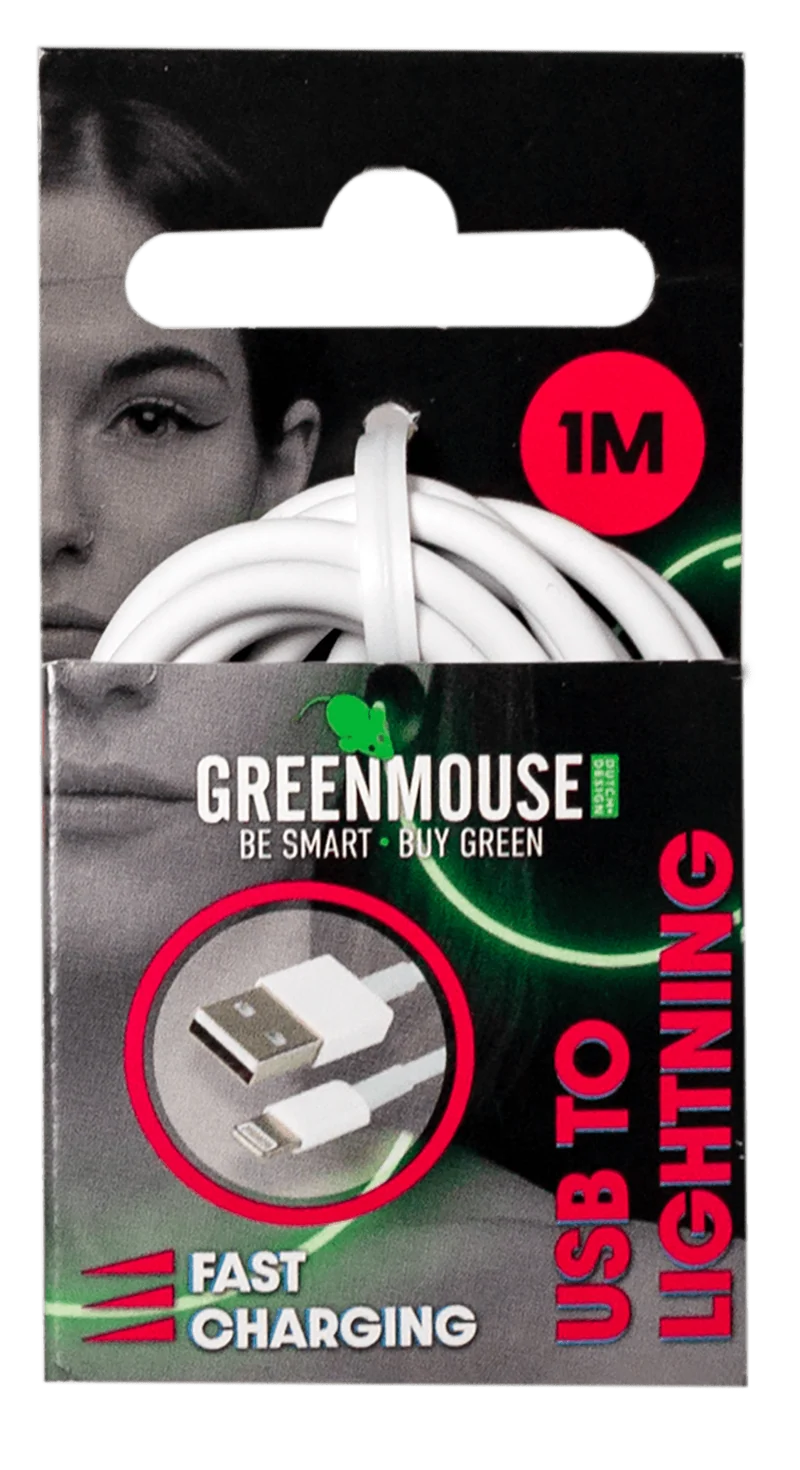 GreenMouse Lightning data cable - 1m