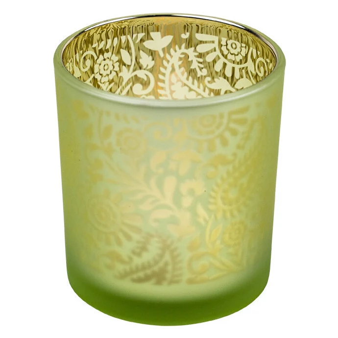 Windlicht Paisley lime S 7x7x8cm