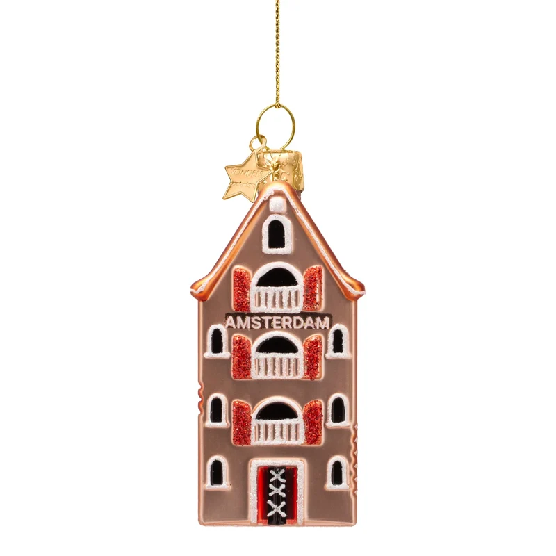 Kerstornament - Vondels Amsterdam Grachtenpand