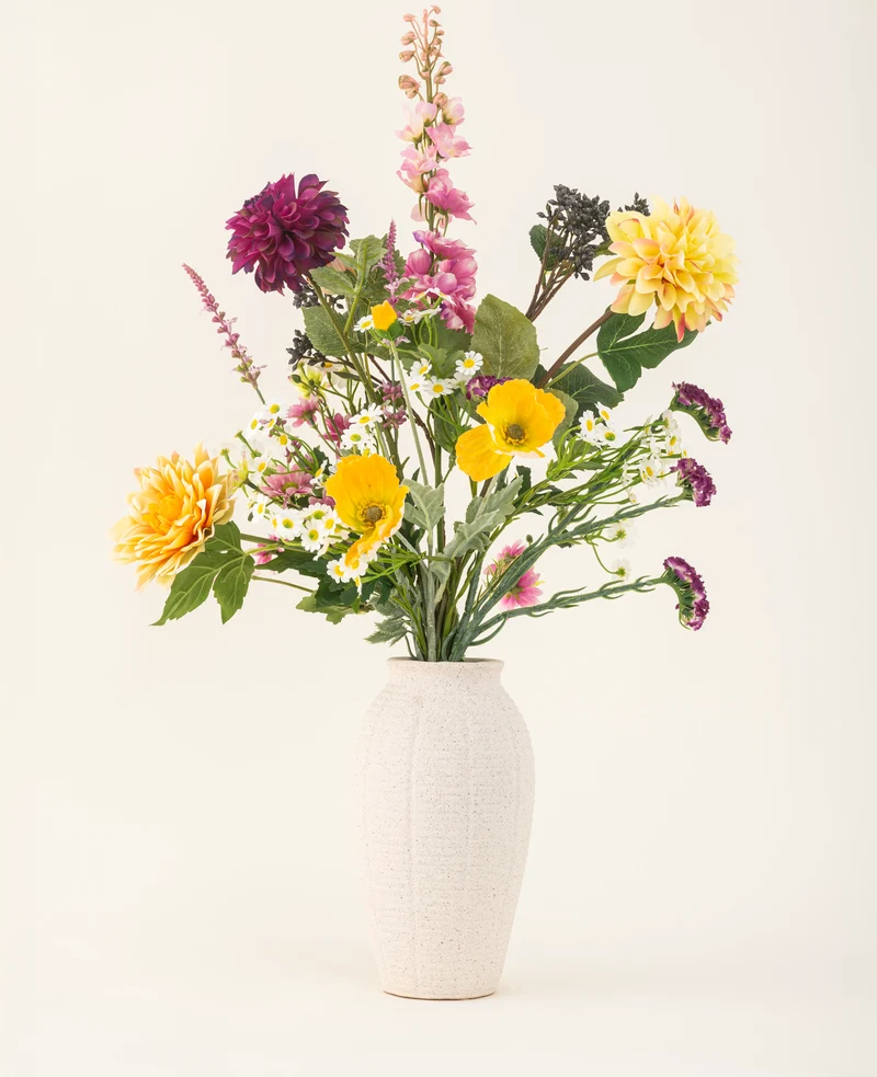 Zijden kunstbloemen boeket Daisy Daydream