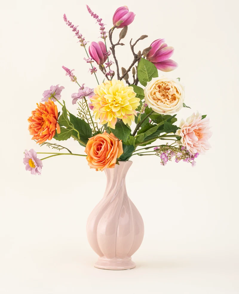 Zijden kunstbloemen boeket Sweet Daybreak