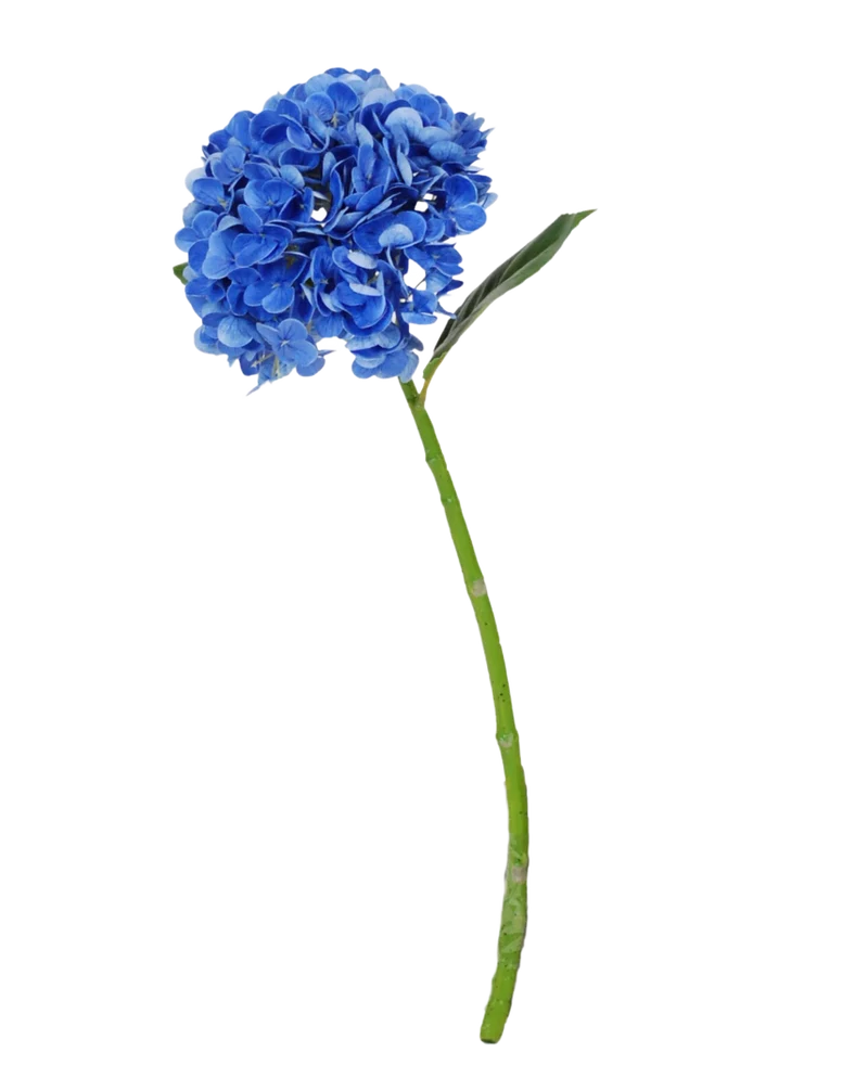 Kunstbloem Charlotte Hortensia Real Touch donkerblauw 55 cm