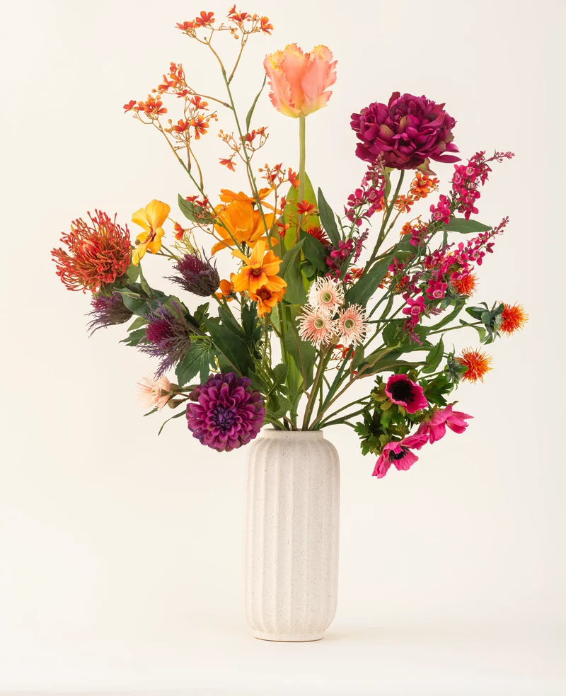 Zijden kunstbloemen boeket Magnus di Lambo