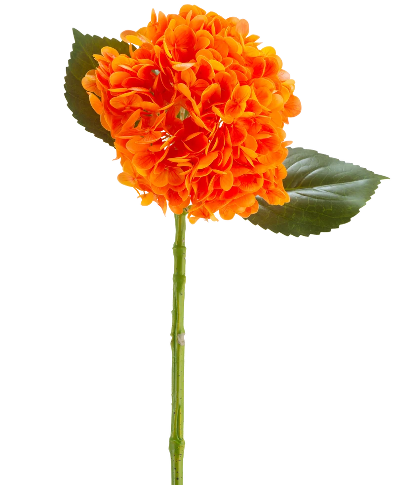 Kunstbloem Charlotte Hortensia Real Touch oranje 55 cm
