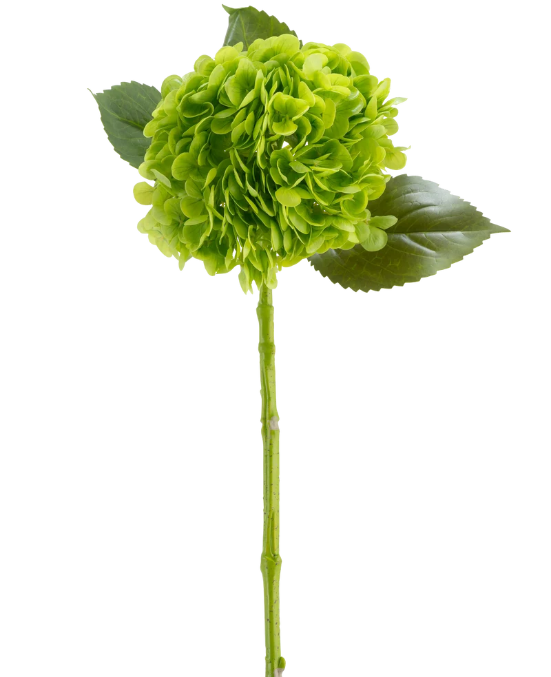 Kunstbloem Charlotte Hortensia Real Touch donkergroen 55 cm