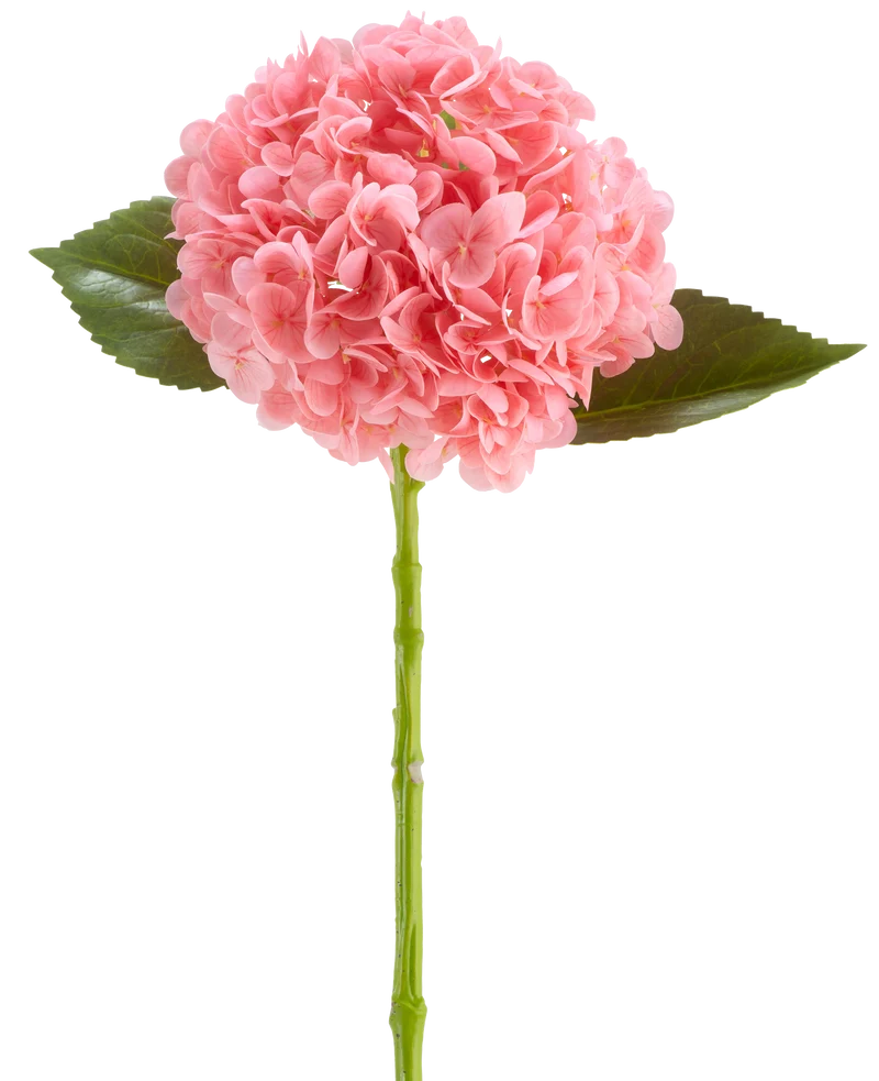 Kunstbloem Charlotte Hortensia Real Touch donker roze 55 cm
