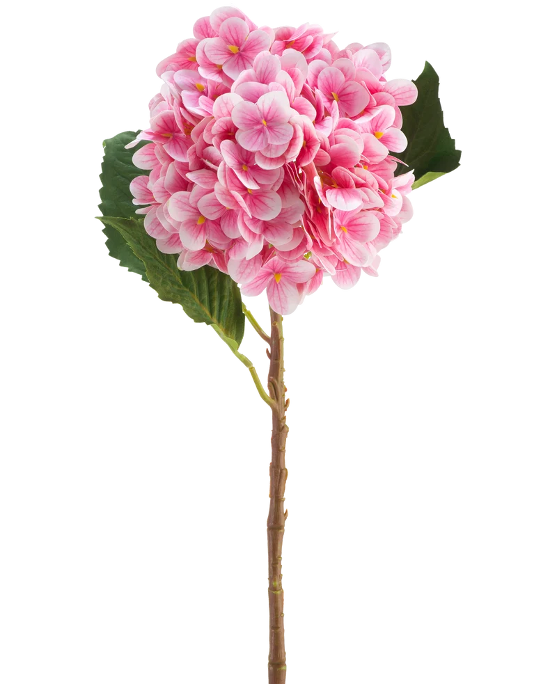 Kunstbloem Hortensia Real Touch roze 58 cm