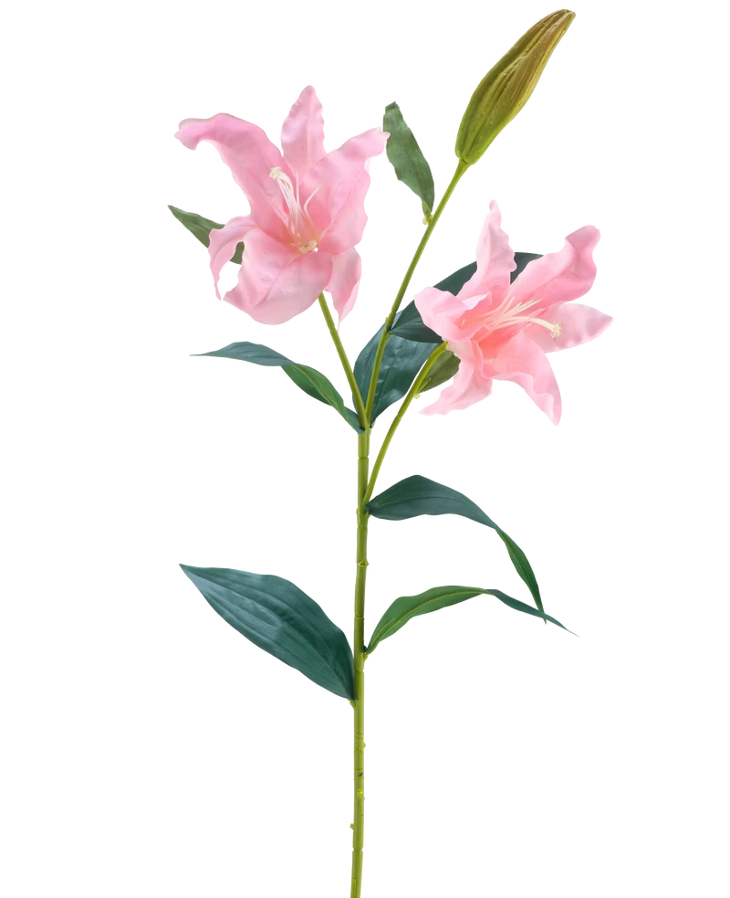 Kunstbloem Lelie Real Touch roze 95 cm