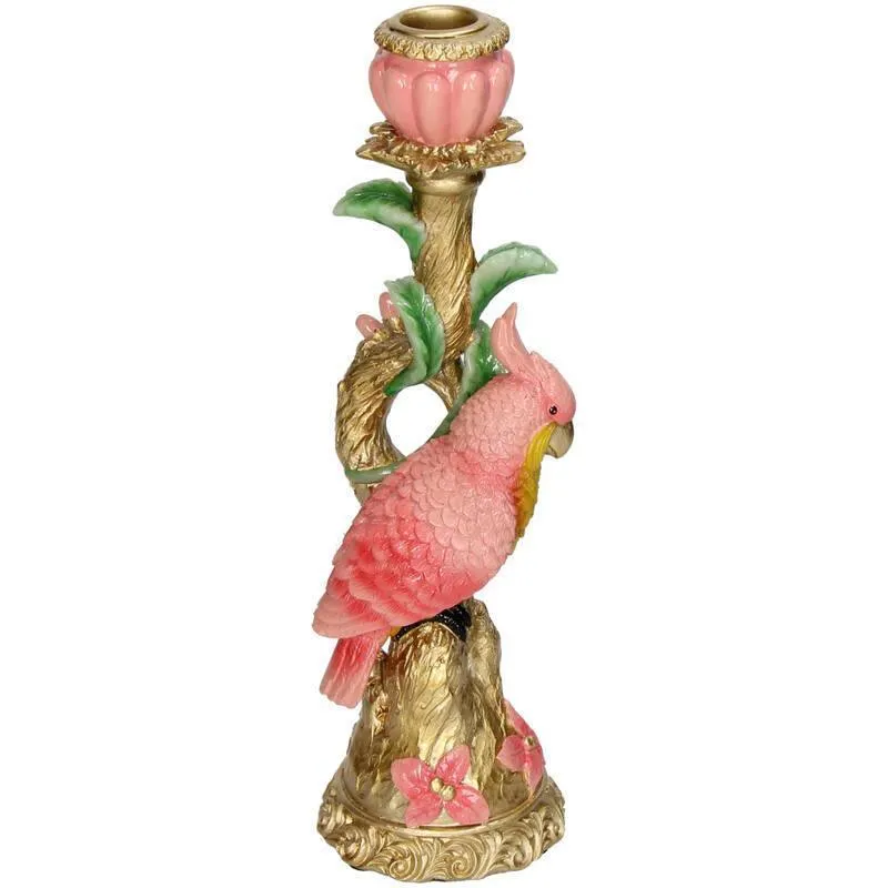 Kandelaar - Vogel Roze