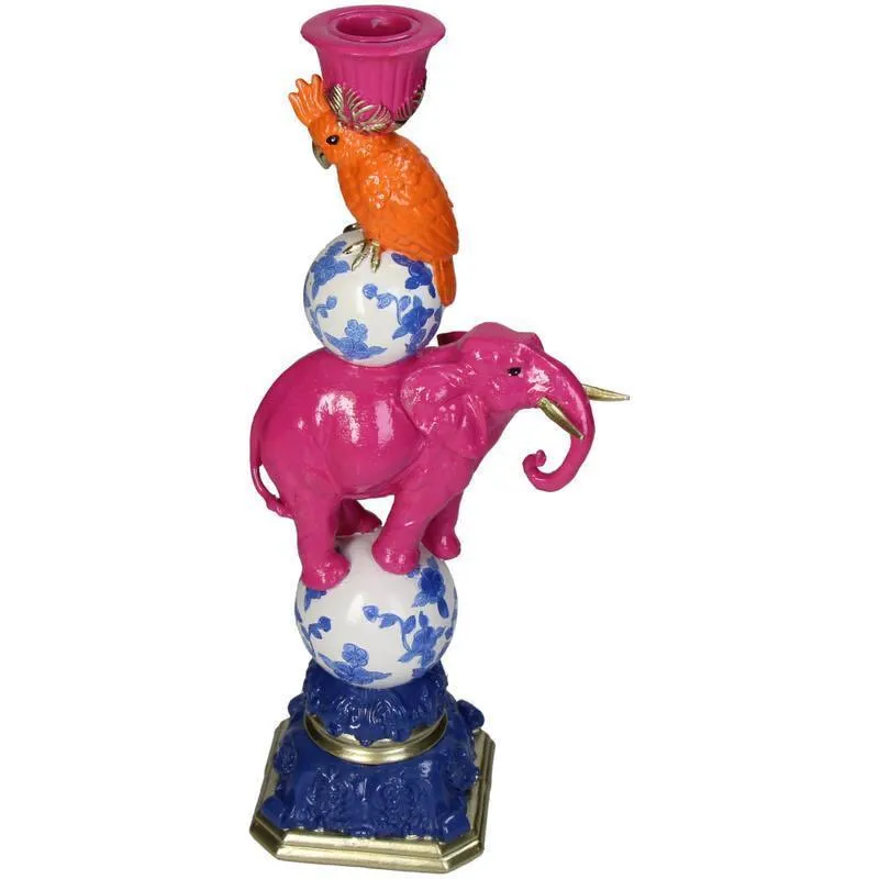 Kandelaar - Olifant en Vogel Multi