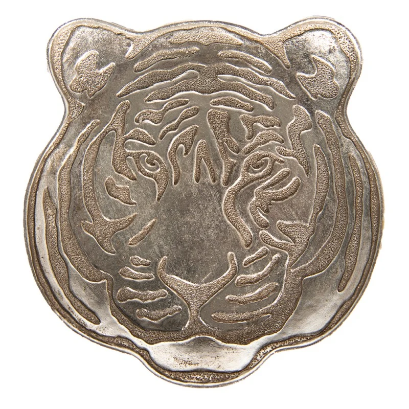 Dienblad decoratie - Tijger Zilverkleurig