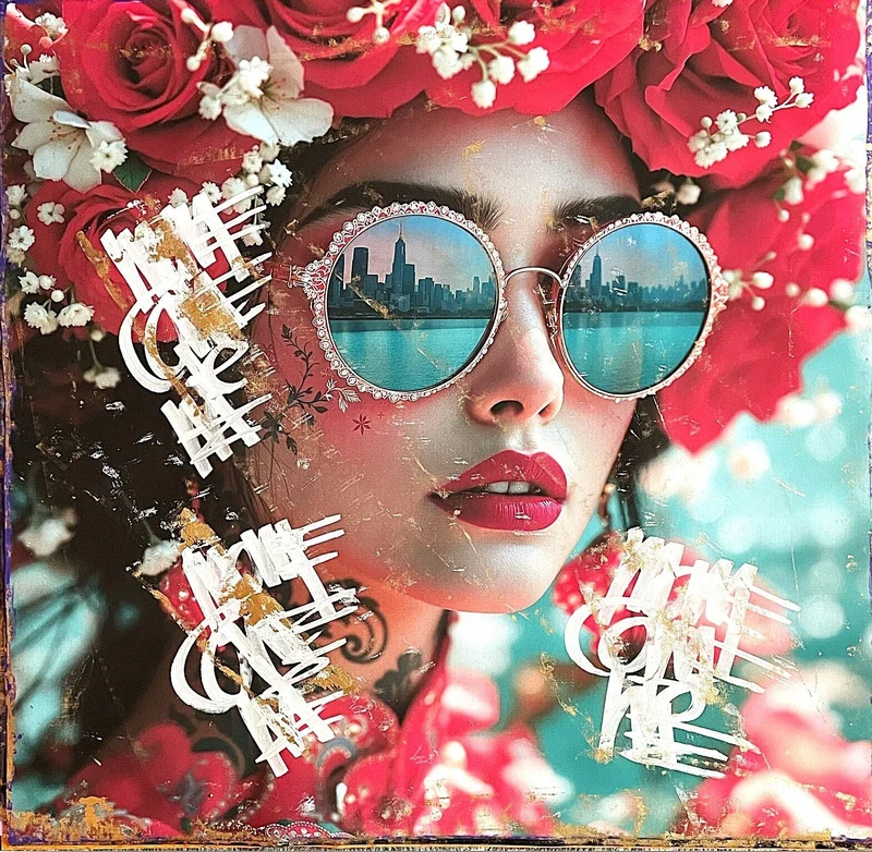 Artwork - Nicole Lubbers – “Roses Frame Her Stillness XL” | Exclusieve Hedendaagse Kunst