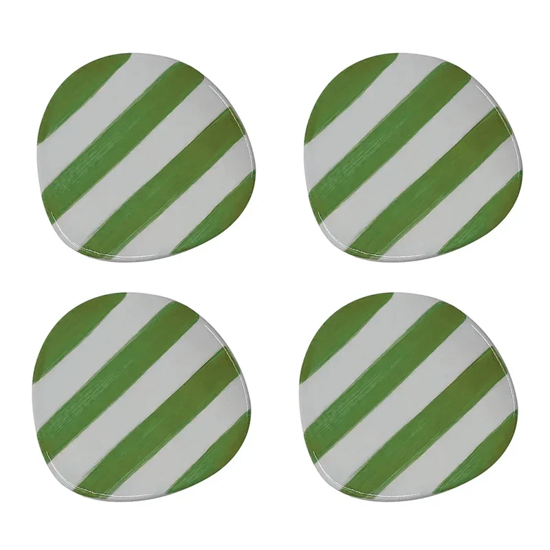Onderzetter - Opjet Strepen Groene set van 4