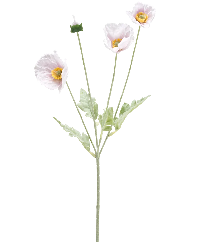 Kunstbloem Poppy Real Touch paars 60 cm