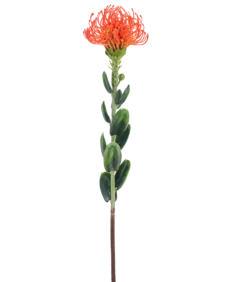Kunstbloem Mini Protea 61 cm oranje
