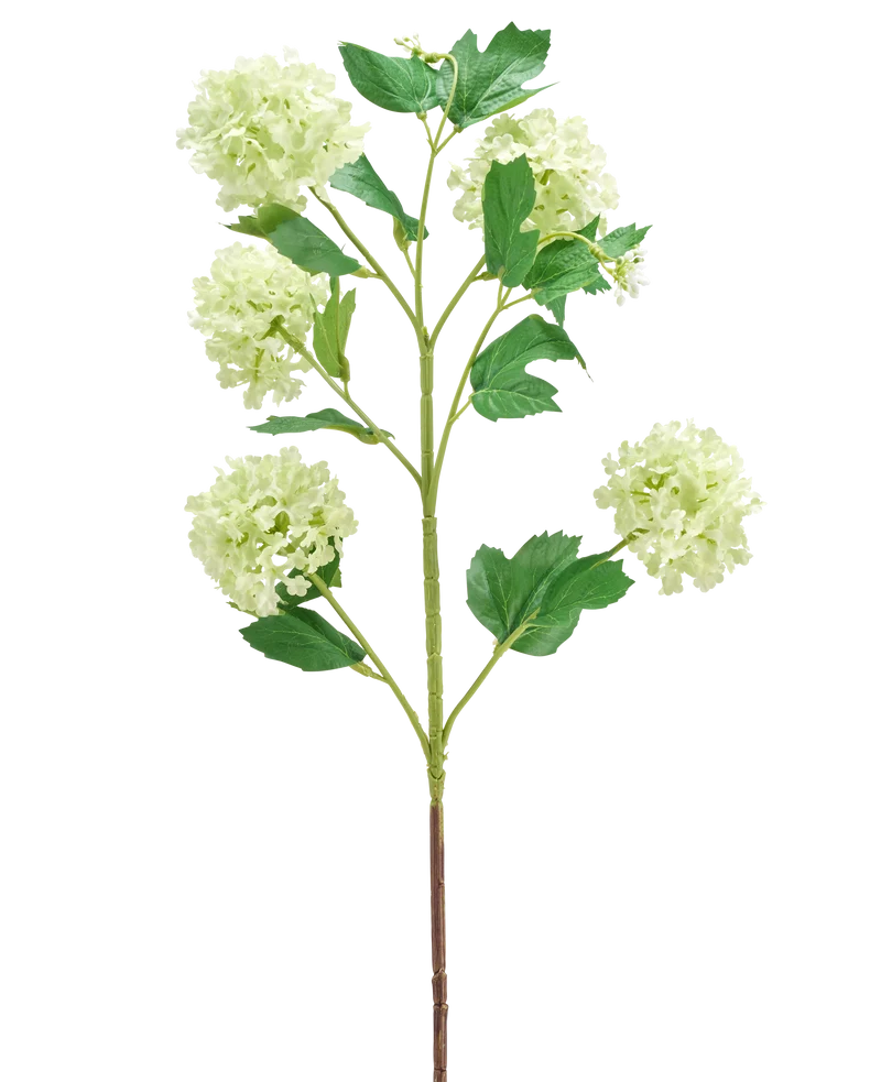 Kunstbloem Sneeuwbal 77 cm groen
