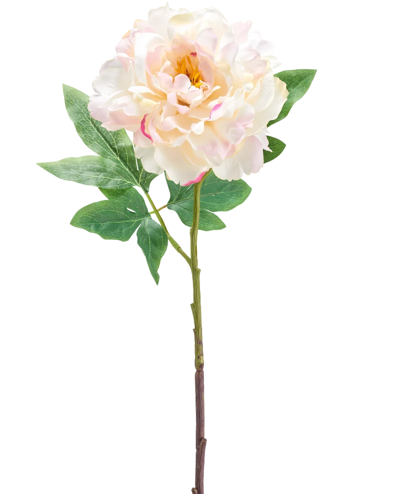Kunstbloem Peony 61 cm creme
