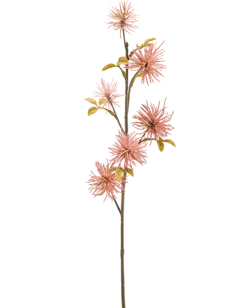 Kunstbloem Xanthium 53 cm oud roze
