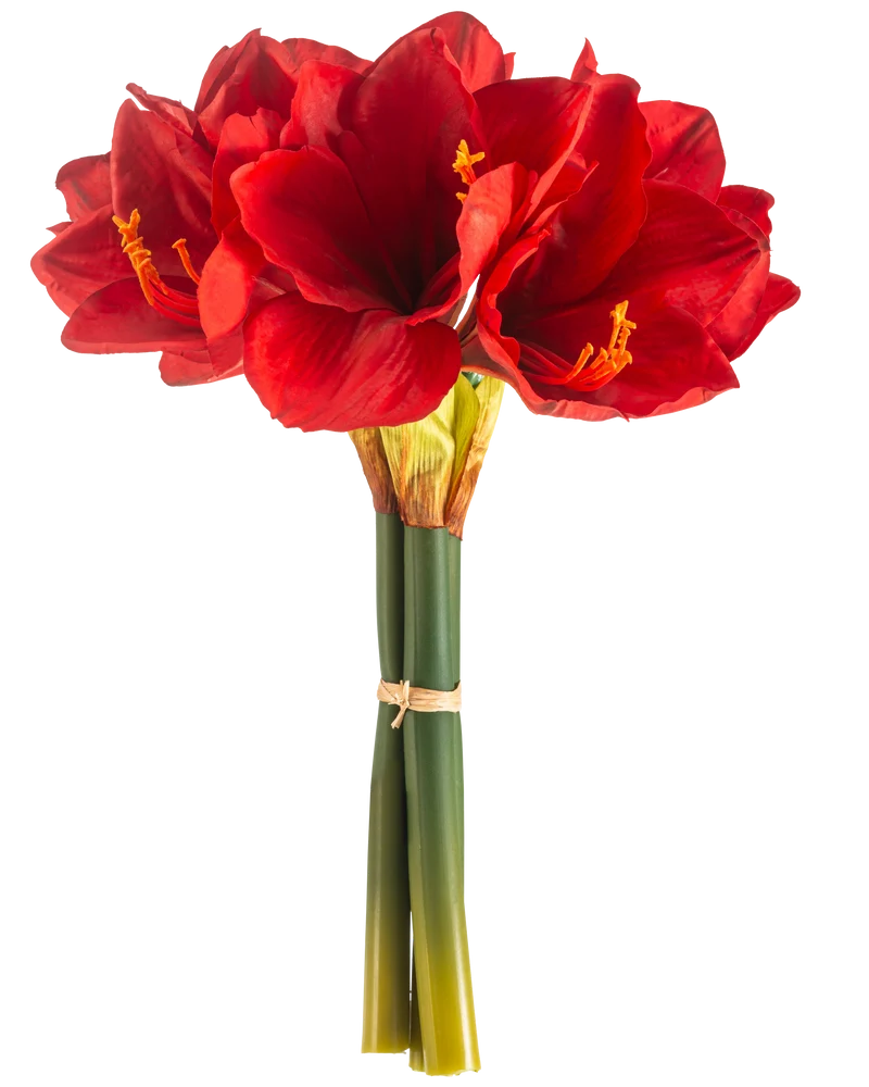 Kunstbloem Amaryllis Real Touch rood 36 cm