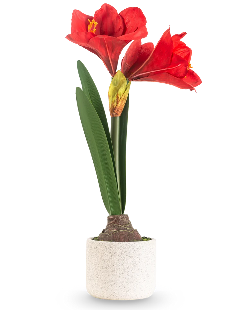 Kunstbloem Amaryllis Real Touch rood 48 cm